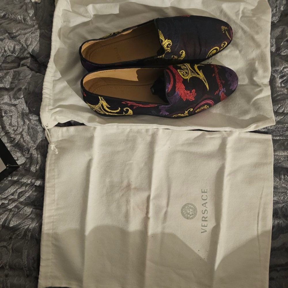 Versace Multicolor Patterned Loafers - image 1